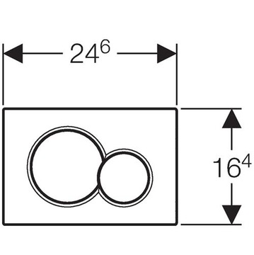 КНОПКА ПЕРЕДНЯЯ СКРЫТАЯ БЕЛАЯ GEBERIT SIGMA01