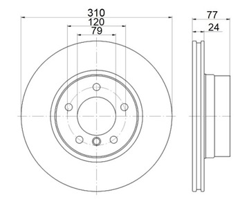 TARCZE MIKODA 0440 GT BMW 5 E60 E61 przód 310mm