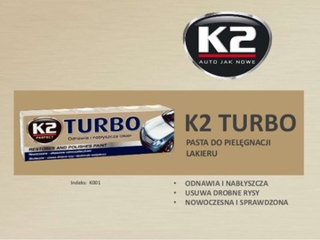 Глянцевая полировальная паста TURBO K2 НАНОЧАСТИЦЫ 250 г С АППЛИКАТОРОМ 954