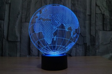 3D светодиодный ночник 7 цветов GLOBUS EARTH Sphere