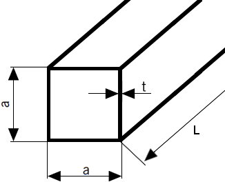 Profil aluminiowy 20x20x1,5 - 150 cm