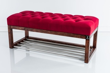 100 Производитель Красная Стеганая Скамья EMRA WOOD