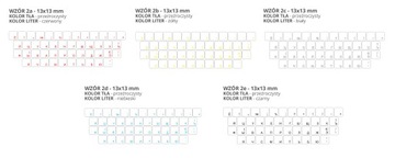 Наклейки на клавиатуру УКРАИНСКАЯ КИРИЛЛИЦА 6 цветов