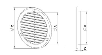 РЕШЕТКА ВЕНТИЛЯЦИОННАЯ КРУГЛАЯ AWENTA FI 150 TRU18K