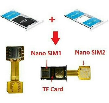 Адаптер Nano для двух SIM-карт Android Micro SD Hybrid