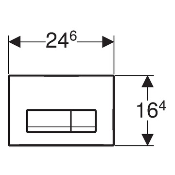 GEBERIT DELTA 51 КНОПКА ХРОМ DUOFIX BASIC UP100