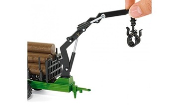 SIKU FARMER S 1954 TRAKTOR JOHN DEERE 8430 Z PRZYCZEPĄ LEŚNĄ