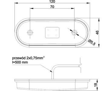 FT-020 FT-20 B Габаритный фонарь светодиодный, белый