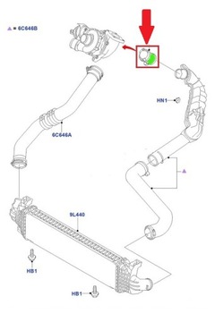 ШЛАНГ ИНТЕРКУЛЕРА FORD MONDEO MK4 2.0 TDCi