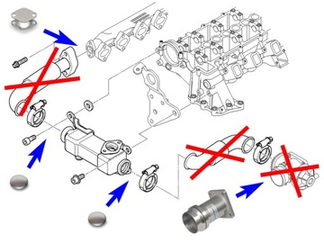 Замена заглушки EGR BMW E46 E60 E61 3.0 D M57N