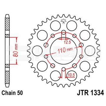 Задняя звездочка JTR1334 Triumph Honda CB CBR