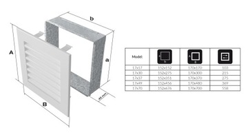 ВЕНТИЛЯЦИОННАЯ РЕШЕТКА КАМИНА 17х17 КРЕМОВЫЙ
