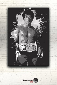 Rocky Balboa - OBRAZ 30x20 canvas Stallone plakat