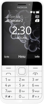 Телефон Nokia 230 DS бело-серебристый