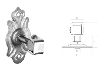 Регулируемая петля М16 калитка для заборных ворот