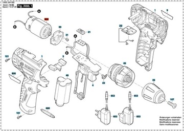 BOSCH SILNIK WKRĘTARKI PSR 10,8 Li-2 PSB1080 Li-2