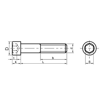 Винт с внутренним шестигранником DIN 912 M16x150 8,8 черный NPGW 25s