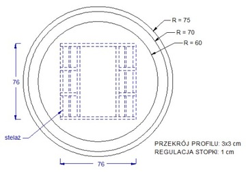 Каркас стола СКЛАДНОЙ для ресторана гостиницы, 76х76