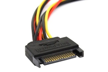 Кабель-адаптер SATA 15-контактный на 2x Molex 4-контактный