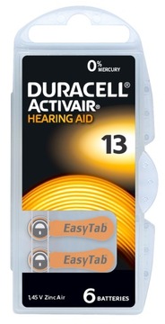 Duracell 13 PR48 Hg0 Слуховые батарейки 30 шт.