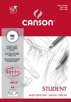 БЛОК CANSON STUDENT SKETCH А4 90г 100 листов