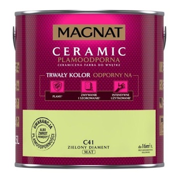 FARBA MAGNAT CERAMIC C41 ZIELONY DIAMENT 2,5L