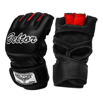 ТРЕНИРОВОЧНЫЕ ПЕРЧАТКИ BELTOR MMA BLADE RED XL КОЖАНЫЕ