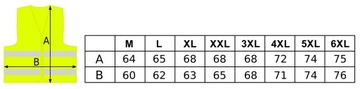 ODBLASKOWA KAMIZELKA Z NADRUKIEM OCHRONA ŻÓŁTA XXL