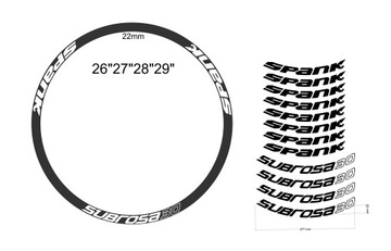 Наклейка на обод велосипеда SPANK SUBROSA 30 НАКЛЕЙКИ