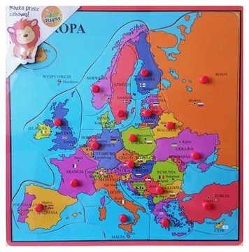 Puzzle wooden з by binding map europe, фото