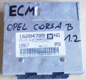 Opel corsa b 1.2 компьютер двигателя delco 16204789, фото