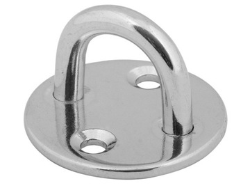 Eyelet stainless steel deck round 5mm carbine, фото