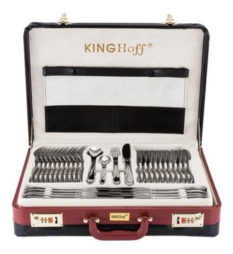 Cutlery в suitcase 72 electric 12 places gloss kinghoff, фото