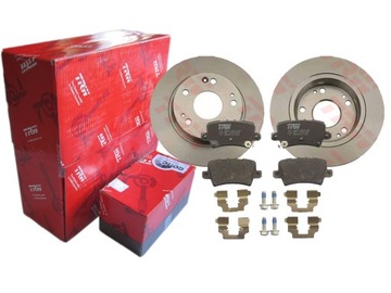Тормозные диски+ колодки trw зад honda civic viii ufo, фото