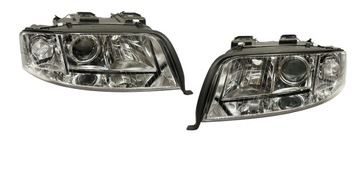 Headlights audi a6 c5 restyling 01-05 depo 2pcs, фото