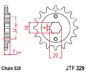Зірочка привідна jt jtf329. 12, фото