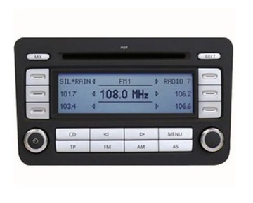 Vw rcd500 mp3 6cd автомагнітоли заводська vw golf v passat b6 caddy touran eos, фото