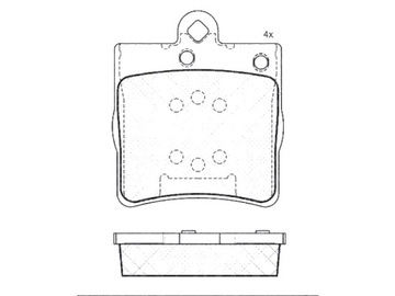 Pads brake ass mercedes clk slk 210 202 203, фото