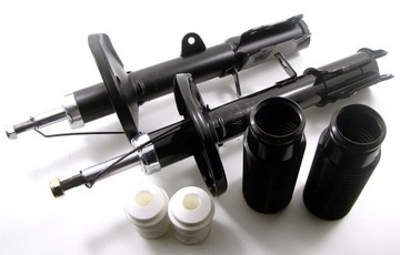 Shock absorbers x2 ass+bumpers+protection toyota corolla e11 97-, фото