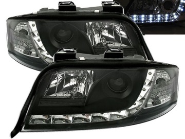 Фонаря dayline audi a6 5/ 97-5/ 01 black черный, фото