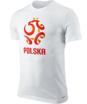 White t-shirt nike poland core jr 451854-100 - m (l3), фото