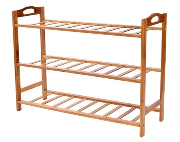 Rack shelf cabinet shoes bamboo wooden organizer, фото