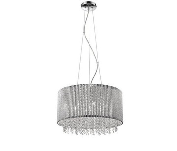 Pendant light chandelier crystalline italux anabella apartamentu salon chrome, фото