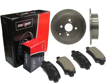 Тормозные диски+ колодки maxgear зад toyota corolla e12, фото