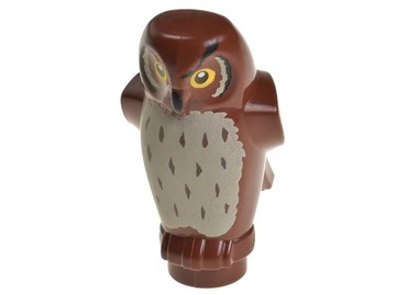 Lego сова домашнее животное 92084pb01 4596335 коричневая, фото