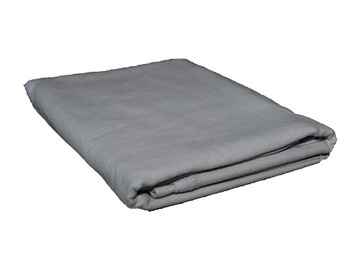 Sheet flannel 160x200 without elastic bands (rubber bands) thick flannel color gray, фото