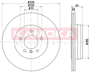 2x kamoka тормозной диск bmw 5 e60 03 - 10 зад we, фото