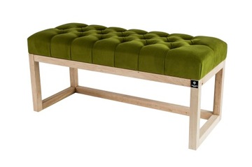 Диван без отсека для хранения, мягкая обивка emra wood 85 x 40 x 40 сантиметри оттенки зеленого, фото