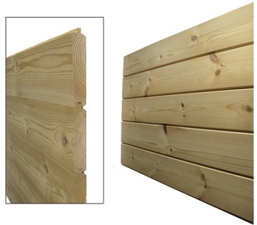 Plank lift pine 25mm on walls cottages, фото