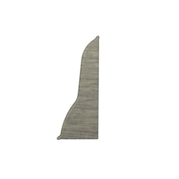 Right end angle pvc 23 x 62 dl. 2cm oak, фото